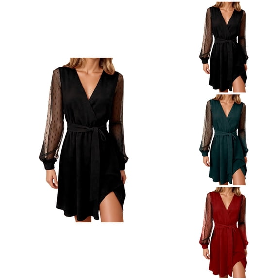 Elegant Women’s Formal Evening Gown with Mesh Sleeves and Cape Detail, Long Sleeve High Neck Maxi Dress for Party, Wedding, and Casual Occasions