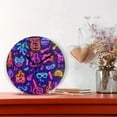 thumbnail image 2 of Neon Party Icons and Instruments Round Wall Clock Silent Battery Operated Home Decor for Living Room Bedroom, 2 of 7