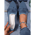 thumbnail image 3 of Women’s Bow Knot Geometric Slip-On Flats, Pointed Toe Lightweight Loafers, Comfortable Casual Shoes for Daily Walking, Work, Office & Travel, Easy On Off Design, 3 of 9