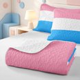 thumbnail image 4 of Erosebridal Minimalist Stripe Quilt King,Mid-Century Lines King Coverlet Set,3pcs,1 Bedspread and 2 Pillowcases, 4 of 7