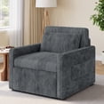 thumbnail image 5 of Noelse 3-in-1 Sleeper Chair Bed, Convertible Sofa Bed with Pull-Out Recliner, Corduroy Fabric Accent Chair, Dark Gray, 5 of 9