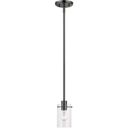 

1 Light Pendant in Contemporary Style-15.25 inches Tall and 5 inches Wide-Black Chrome Finish Bailey Street Home 218-Bel-4829094