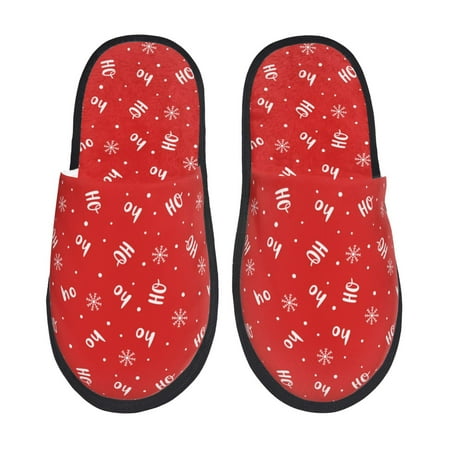 

Disketp Christmas Fuzzy House Memory Foam Slippers Furry Fur Lined Bedroom Shoes Cozy Indoor-Medium