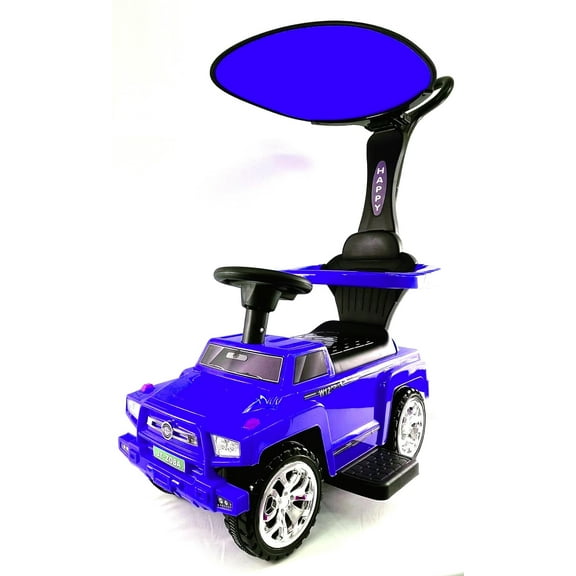 TOBBI 3 in 1 on Push Car Stroller Sliding and Working Car for Toddlers with Canopy, Music, Horn, Cup Holder