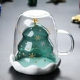 thumbnail image 6 of 300ml Snowflake Clear Glass Coffee Cup Whiskey Beer Double Layer Mug Drinkware, 6 of 8