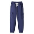 thumbnail image 6 of HILEELANG 3-Pack Boys' Sweatpants 5-15 Years Navy/Gray/Black Cotton Blend Kids Pants School Wear 13-14T, 6 of 9
