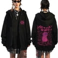 thumbnail image 1 of Sweat à Capuche Zippé Imprimé Graphique pour Fille, Mode Décontractée, Veste Zippée Surdimensionnée pour Hommes, Chandails en Molleton en Polaire, 1 of 5
