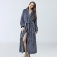 thumbnail image 1 of Pyjamas Confortables pour Femmes Automne Hiver Chaud en Velours Corail Robe de Nuit Longue en Flanelle Épaisse, 1 of 6