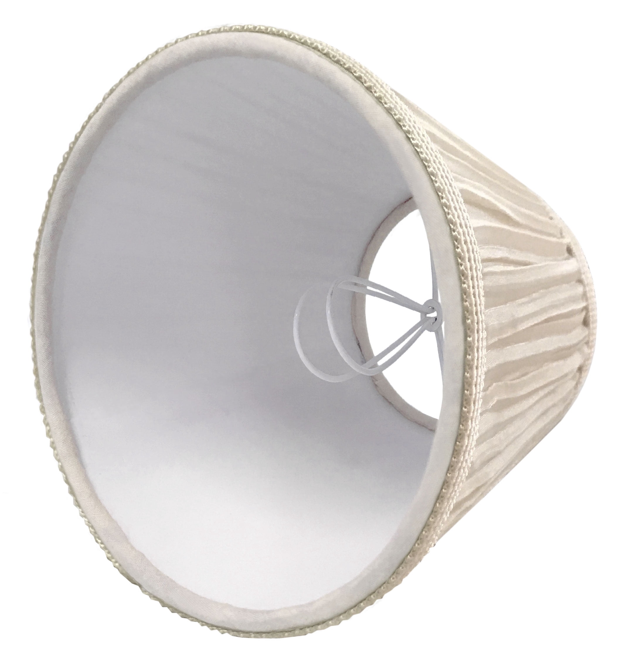 Royal Designs Designer Mushroom Pleat Empire Clip On Chandelier Lamp Shade, Eggshell, 3" x 5" x 4.5", Set of 6