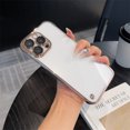 thumbnail image 3 of Transparent Ultra Thin Frameless Phone Case For iPhone 16 Pro Max 16 Plus 15 Pro Max Luxury Full Lens Plating Protection Cover Black For iPhone 15 Pro Max, 3 of 6