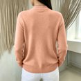 thumbnail image 6 of Women's Mock Neck Knit Sweater, Lightweight Basic Long Sleeve Pullover Tops for Fall Winter Daily Wear XL, 6 of 6