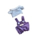 thumbnail image 3 of Ropa para muñecas de peluche de 20 cm, conjunto para muñecas, top y tirantes para muñecas. 2 piezas púrpura, 3 of 9