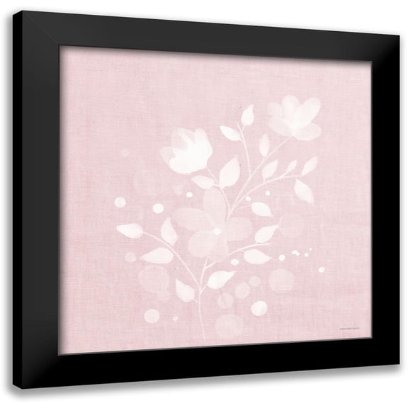 Bluebird Barn 12x12 Black Modern Framed Museum Art Print Titled - Pink Flower Bunch II