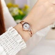 Simday Waterproof Bracelet Quartz Watches Elegant Women Analog Wristwatch (Gold)