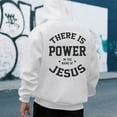 thumbnail image 4 of Christian Hoodies for Men 2025 There Is Power In The Name Of Jesus Hoodie Hooded Sweatshirt with Pockets Pullover, 4 of 7