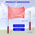 thumbnail image 3 of Uxcell Flag Pole 5.25 Feet Telescopic Handheld Flagpoles, Stainless Steel Tour Guide Portable Flag Pole Red, 3 of 7