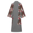 thumbnail image 6 of QUEEN OF HEARTS PLAYING CARDS ARTWORK GREY Bathrobe Plush Bathrobe Cozy Unisex Winter Bathrobe Warm Water Absorbent, 6 of 9