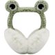 thumbnail image 1 of Orejeras de rana de animales lindos para niñas y mujeres, cubiertas cálidas para los oídos de invierno, diadema de piel plegable, calentador de orejas, talla única, verde y blanco, 1 of 5