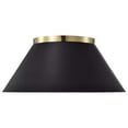 thumbnail image 5 of Nuvo Lighting Dover - 3 Light - Large Flush Mount - Black with Vintage Brass, 5 of 7