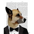 thumbnail image 2 of Fab Funky 20x24 Gold Ornate Wood Framed with Double Matting Museum Art Print Titled - Debonair James Bond Dog, 2 of 4