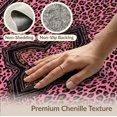 thumbnail image 6 of ODIKA Pink Leopard Print Symmetrical Repeat Contrasting Border Flannel Non-Slip Chair-Friendly for Home Office, Gaming Room, Under Desk, 6 of 7