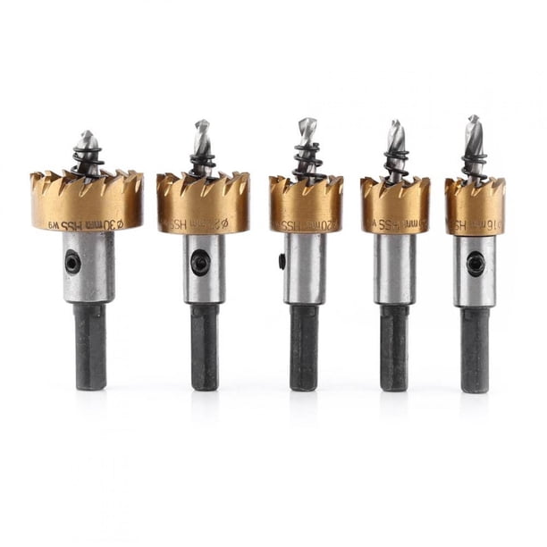 Sierra perforadora HSS Jadeshay 5 piezas de titanio HSS broca para metalurgia