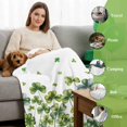 thumbnail image 6 of Throw Blanket Fleece Throw Blanket 50x60in, Watercolor Rustic Green Leaf Soft Lightweight Bed Blankets St. Patrick's Day Shamrock Fuzzy Couch Blankets for All Season, 6 of 9