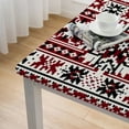 thumbnail image 4 of BANET Christmas Tablecloth for Rectangle/square Table Chrsitmas Snow Red Background Dust-Proof Table Cloth, Table Cover for Kitchen Dinning Party Wedding White, 4 of 7