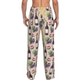 thumbnail image 3 of Daiia Watercolor Bottles And Glasses Men's Sleep Pant with Pockets and Drawstring,Pajama Pants-Small, 3 of 9