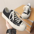 thumbnail image 2 of Classic Contrast Stitching Thick Platform Canvas Sneakers, 2 of 4