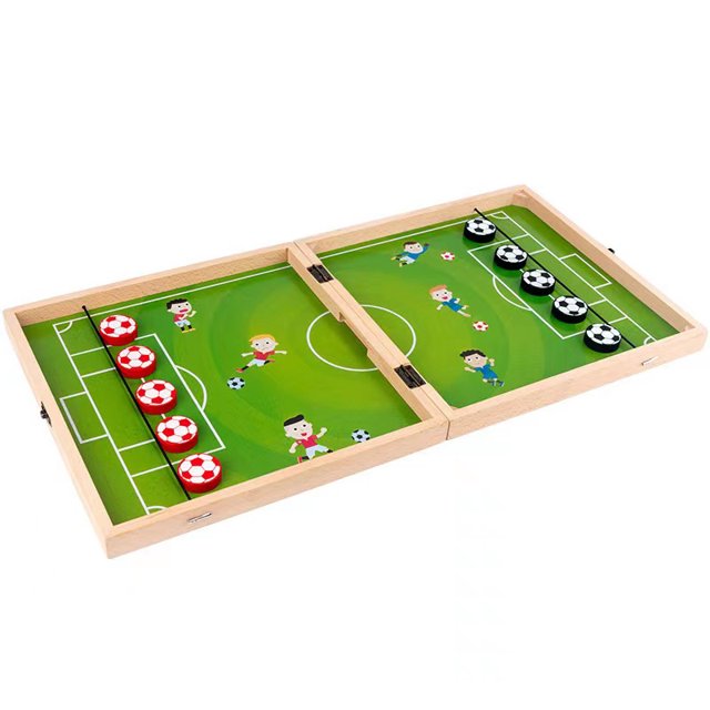 Fast Sling Game, Wooden Sling Football Shot Juego de mesa Mesa grande Interacción Velocidad Pista Juguete para fiesta Hogar Familia Padres-niños Niños Niñas Adulto