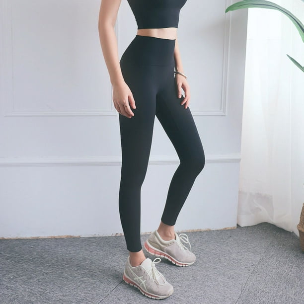 Pantalones de yoga adelgazantes de cintura alta y cadera color melocotón para mujer, ajustados, de estilo europeo y americano, sin vergüenza