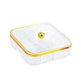 thumbnail image 4 of Bandeja para servir dividida, bandeja para aperitivos con tapa, contenedor de comida para el hogar, caja portátil para aperitivos, dulces, cumpleaños, Claro, 4 of 8