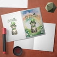 thumbnail image 3 of Happy St. Patrick’s Day Manx with Green Hat Shamrocks Rainbow 5x7in Folded Greeting Card Cat Lover Kitten Owner Gifts Single Note Card with Envelope - 03007, 3 of 5