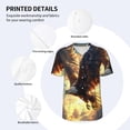 thumbnail image 3 of Hirioo Golden Sky Bald Eagle for Men's Baseball T-shirt Shirts Short Sleeve Casual Summer Button Stretch T Shirts,Size S-4XL-Large, 3 of 7
