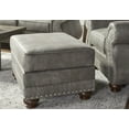 thumbnail image 5 of Dtwnek Faux Leather Upholstered Ottoman for Living Room, Bedroom, Office, Gray, 5 of 5