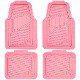 thumbnail image 7 of Heavy Duty Rubber Floor Mats 4-PiecePink Car Mats Full Sets Anti-Slip Waterproof Universal Trim-To-Fit For Car SUV Truck Durable All Weather Automotive Car Mats For Women Girly All Pink, 7 of 7