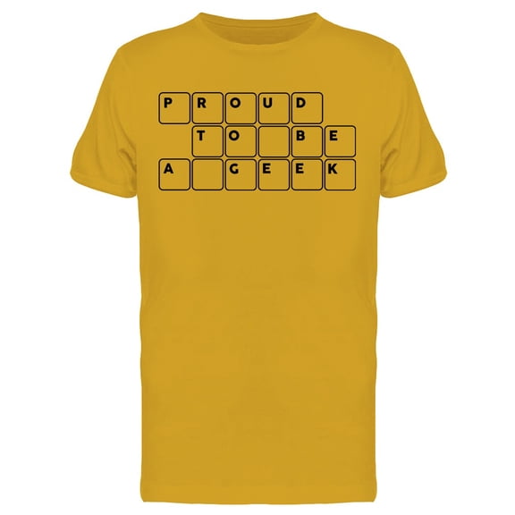 Proud To Be A Geek Keyboard Funny Nerd Graphic Men's T-shirt