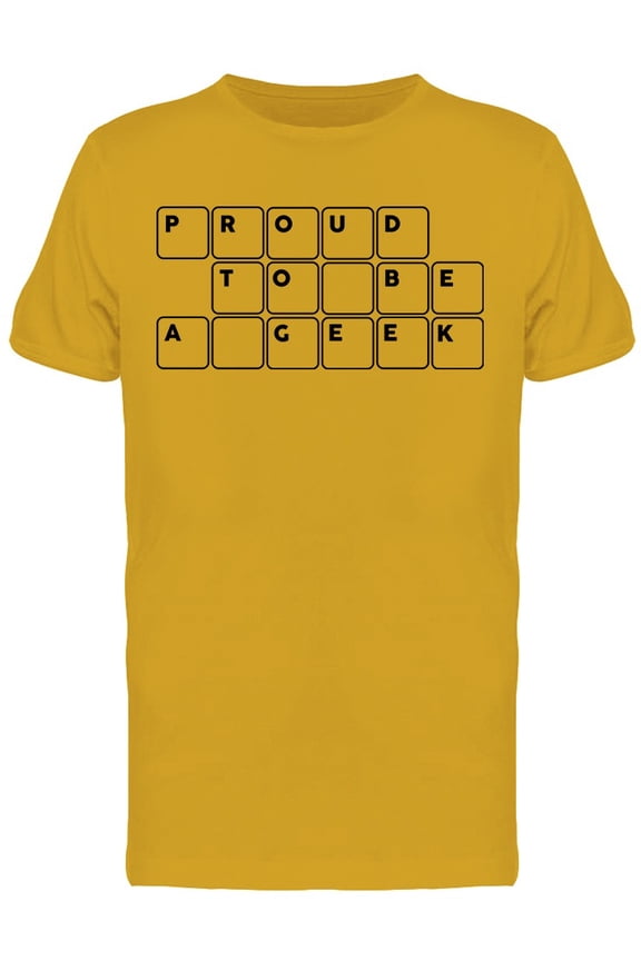 Proud To Be A Geek Keyboard Funny Nerd Graphic Men's T-shirt