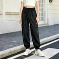 thumbnail image 3 of Lullu Summer Athletic Pant for Boys Breathable Quick-Dry Relaxed Jogger Pants, Black, Sizes 5-16, 3 of 4
