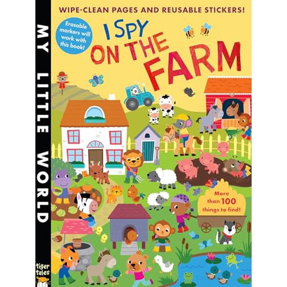 Pre-Owned I Spy on the Farm: Wipe-Clean Pages, Stickers and More Than 100 Things to Find!