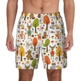 thumbnail image 3 of Uemuo Animals Forest Pattern Mens Swim Trunks Quick Dry Board Shorts with Mesh Lining, Stretch Beach Shorts Quick Dry No-Chafing Board Shorts-Medium, 3 of 9