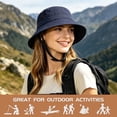 thumbnail image 4 of Waterproof Sun Hat, Rain Hat for Women, UPF 50+ UV Protection, Wide Brim, Packable, Lightweight, Fishing Hat for Hiking, Travel, 4 of 8