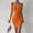 *Orange, variant on U Women's Sleeveless Bodycon Mini Dress,Basic Solid Slim Fit Dress Black,Women's Plus M