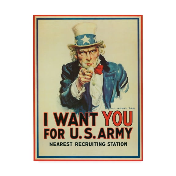 Trademark Fine Art 'Uncle Sam Wants You' Canvas Art by American School
