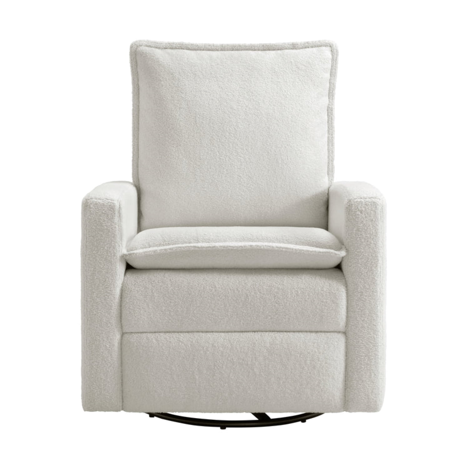 Oxford Baby Uptown Power Upholstered Glider Recliner Rocking Chair 270° Swivel for Nursery and Living Room – Boucle White