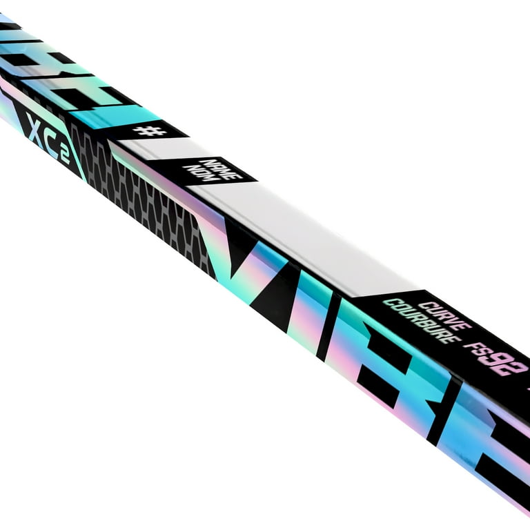 FS VIBE Prism XC2 Composite Holographic Ice Hockey Stick  Senior 65"   Right Hand Curve - Walmart.com