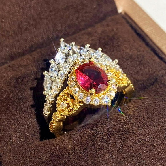 PERITANG 2pcs His and Hers Wedding Ring Sets Couples Engagement Rings Women and Men 925 Sterling Silver AAA Cubic Zirconia Palace Couple Rings Princess Crown Exquisite Rings