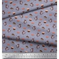 thumbnail image 2 of Soimoi Poly Georgette Fabric Dot,Coffee & Cupcake Food Printed Craft Fabric by The Yard 52 Inch Wide, 2 of 3