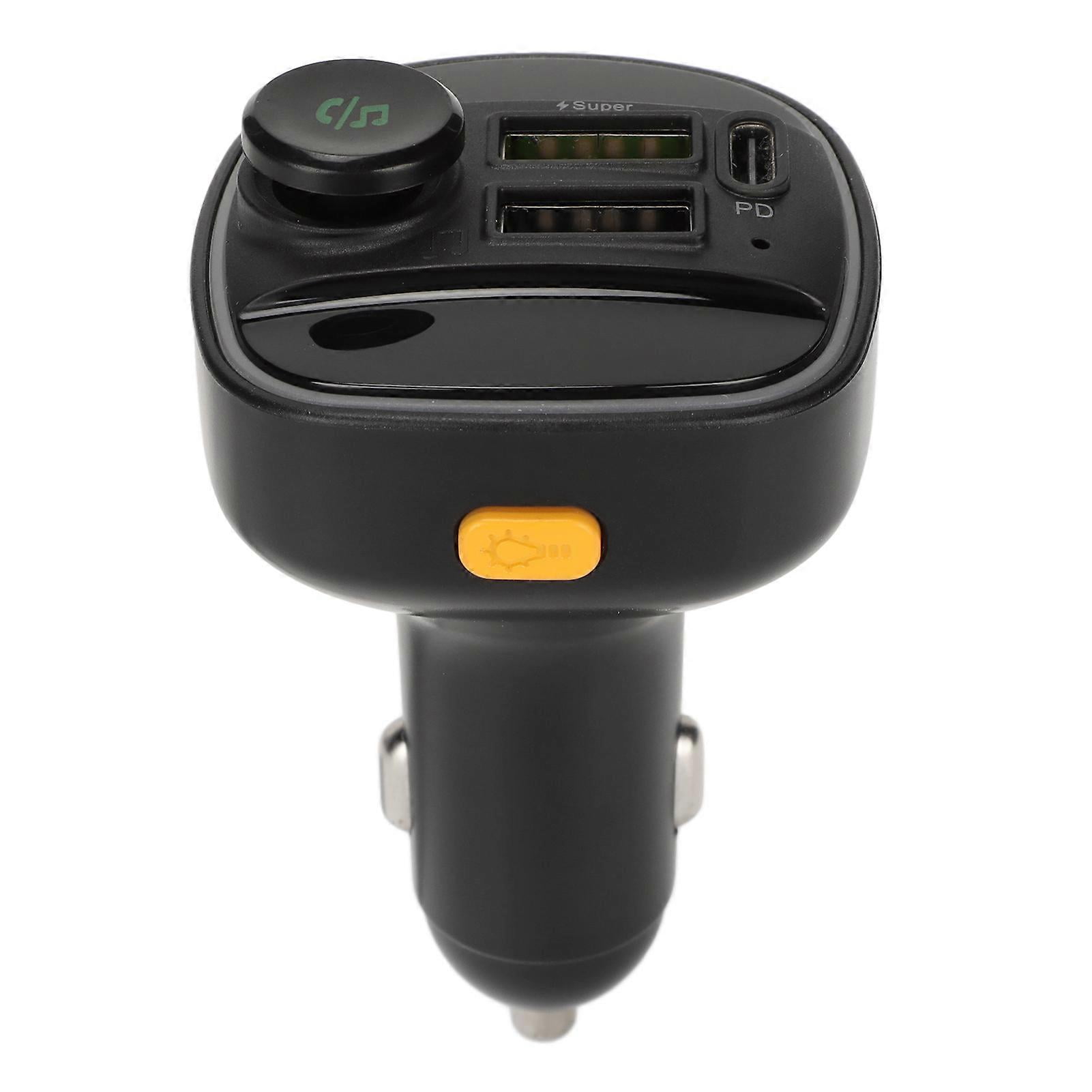 compatible Bluetooth Car Music Adapter Charger Colorful Lights Voltage Detection Automatic Power Off Memory Function Car Charger C22_Perfect Gift